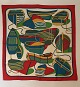 Hermès: silk scarf with motif of small rowing boats.
